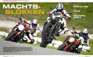 Vergelijkingstest Ducati Monster 1200 – EBR 1190SX – KTM 1290 Super Duke R